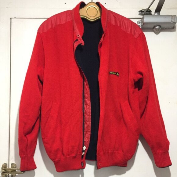 VINTAGE NAVIGARE REVERSIBLE WOOL BLEND JACKETS SIZE L - Picture 4 of 11